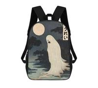 sinyumoney Creepy Japanese Ghost Mochila Grande Para Portátil Resistente Al Agua Para El Campus, Viajes Al Aire Libre Y Deportes 17inch