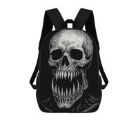 sinyumoney Creepy Skull with Sharp Teeth Mochila Escolar, Mochila De Negocios Para Portátil, Mochila Unisex Informal Para Hombres/mujeres 17inch
