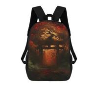 sinyumoney Crimson Forest Gate Mochilas Impresas En 3D 17inch Mochila Escolar Infantil Para Exteriores, Mochila Informal De Día, Bolsas De Viaje Informales Para Estudiantes De Secundaria