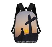 sinyumoney Cross Jesus3 Mochila Escolar Infantil Estampada Para Adultos Y Niños, Mochila De Viaje Para El Día A Día 17inch