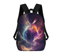 sinyumoney Crossed Swords in Cosmic Clouds Mochila Escolar Infantil De Moda Informal Mochilas Infantiles Impresas En 3D Mochila Grande Para Niño 17inch
