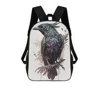 sinyumoney Crow Drawing Mochila Escolar Infantil De 17 Pulgadas, Mochila Escolar Impresa En 3D Para Niños De Primaria Y Secundaria