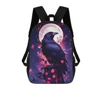sinyumoney Crow in Moonlight Mochila Escolar Impresa En 3D Para Niños 17inch Mochilas Para Niños Y Niñas, Mochilas Escolares Para Niños, Mochilas De Viaje