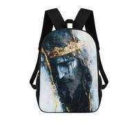 sinyumoney Crowned Jesus in Marble Mochila Infantil Para Niñas Y Niños, Mochila De Día, Escuela Primaria, Perfecta Para La Vuelta Al Cole O Educación Física, Regalos Y Viajes 17inch