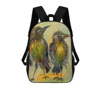 sinyumoney Crows Waiting for Rain Mochila Infantil Para Niñas, Mochila Escolar 3D, Mochila Para Niños Pequeños, Mochila Informal De Día, Mochila Escolar De Moda 17inch