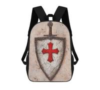 sinyumoney Crusader Shield And Sword Mochila Escolar, Mochila De Negocios Para Portátil, Mochila Unisex Informal Para Niños/niñas/adolescentes 17inch