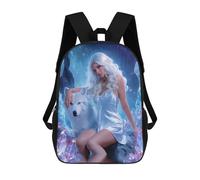 sinyumoney Crystal Cave Fantasy with Wolf Mochilas Escolares Mochila Escolar Ligera Mochila De Día Mochila Escolar Para La Universidad Para Niños/Niñas/Adolescentes 17inch