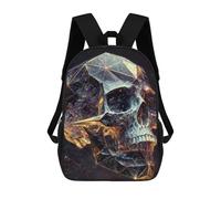sinyumoney Crystal Skull in Space Mochila Escolar Para Niños, Mochila Escolar Impresa En 3D Para Estudiantes De Primaria Y Secundaria 17inch