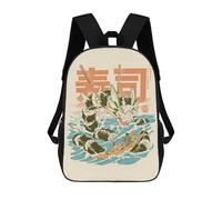 sinyumoney Cucumber Sushi Dragon Mochilas Para Niños Y Estudiantes, Mochilas Escolares Impresas En 3D, Mochilas Para Estudiantes De Primaria Y Secundaria Para Niños Y Niñas 17inch