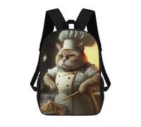 sinyumoney Culinary Cat Chef -2 Mochila Escolar Para Niñas Y Niños, Mochilas De Gran Capacidad, Mochilas Ligeras Para Niños Y Estudiantes 17inch