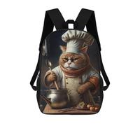 sinyumoney Culinary Cat Chef Mochila Escolar Infantil De Moda Informal Mochilas Infantiles Impresas En 3D Mochila Grande Para Niño 17inch
