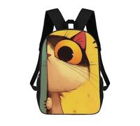 sinyumoney Curious Cat Peeking Mochilas Infantiles Mochila Escolar Mochila Impresa En 3D Para Niños Mochilas De Viaje Bolsas Para Libros Mochila Escolar Para Niños 17inch