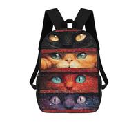 sinyumoney Curious Cats Peeking Through Slats Mochila Escolar Impresa En 3D 17inch Mochila Escolar Infantil Mochilas De Viaje Mochila Informal De Moda Para Niños Y Estudiantes