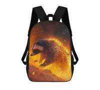 Sinyumoney Curious Cosmic Giraffe Mochila Impermeable Bolsa Escolar, Mochila Profesional Para Hombres, Mujeres Y Adolescentes, Fiery Desert Raccoon, 17"
