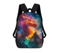 Sinyumoney Curious Cosmic Giraffe Mochila Mochila Impresa 3D, Mochila De Viaje, Mochila De Viaje, Mochila Escolar Para Niñas Y Niños, Fiery Dragon Over Montañas, 17"