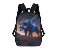 Sinyumoney Curious Cosmic Giraffe Mochila Mochila Impresa 3D, Mochila De Viaje, Mochila De Viaje, Mochila Escolar Para Niñas Y Niños, Starry Raccoon, 17"