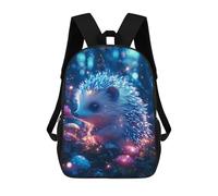 Sinyumoney Curious Cosmic Giraffe Mochila Mochila Impresa 3D, Mochila De Viaje, Mochila De Viaje, Mochila Escolar Para Niñas Y Niños, Hedgehog mágico, 17"
