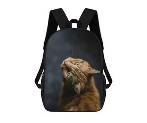 sinyumoney Curious Ginger Cat Mochila Escolar Ligera Para Aeropuerto, Estudiantes Universitarios, Mochila Para Niños/niñas/adolescentes 17inch