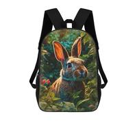 sinyumoney Curious Rabbit in The Garden Mochila Escolar Ligera Para Aeropuerto, Estudiantes Universitarios, Mochila Para Adolescentes, Chicas, Chicos, Mujeres Y Hombres 17inch