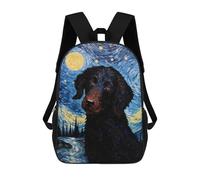sinyumoney Curly Coated Retriever Mochila Escolar Resistente Al Agua, Mochila De Viaje, Bolsa Para Computadora Para Niñas, Niños Y Adolescentes 17inch