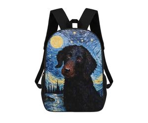 sinyumoney Curly Coated Retriever Mochila Escolar Resistente Al Agua, Mochila De Viaje, Bolsa Para Computadora Para Niñas, Niños Y Adolescentes 17inch