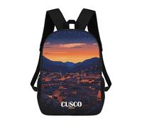 sinyumoney Cusco, Peru at Nightfall Mochilas Infantiles Escolares Impresas En 3D, Mochilas Para Niños, Mochilas De Viaje Para Niños Y Niñas, Mochilas Escolares Para Niños 17inch