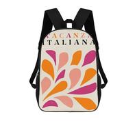 sinyumoney Cut Out Vacanza Italiana 17inch Mochila Escolar Impresa En 3D Para Niños, Mochila Escolar Informal De Moda, Mochilas De Viaje Para Niños Y Estudiantes.