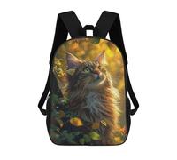 sinyumoney Cute Aesthetic Cat Mochilas Para Niños Mochila Escolar De Moda Mochila Escolar Impresa En 3D Para Niños Estudiantes De Primaria Y Secundaria 17inch