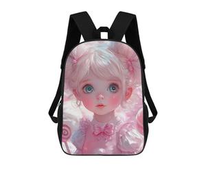 sinyumoney Cute Anime Girl with Candy Mochilas Para Niños Y Estudiantes, Mochilas Escolares Impresas En 3D, Mochilas Para Estudiantes De Primaria Y Secundaria, Mochilas Para Niños Y Niñas 17inch