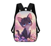 sinyumoney Cute Anime Kitten in Meadow Mochila Infantil, Mochila Escolar Para Niños Y Adolescentes, Mochila De Viaje, Mochila Escolar, Mochila Para Libros 17inch