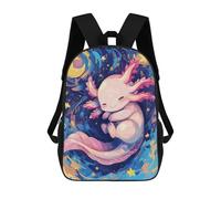 sinyumoney Cute Axoloti Sleeping Mochilas Para Niños Mochilas Escolares Mochila Escolar Para Niños Impresa En 3D Mochilas De Viaje De Moda Para Niños De Primaria Y Secundaria 17inch