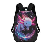 sinyumoney Cute Axolotl in Neon Lights - Gfp Axolotl Mochila Escolar Para Niños Mochila Escolar Impresa En 3D Mochila Escolar De Moda Para Niños De Primaria Y Secundaria 17inch