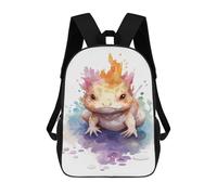sinyumoney Cute Axolotl Watercolor Mochila Ligera Informal Para El Día A Día, Mochila Escolar Para El Campus, Actividades Al Aire Libre, Viajes Y Deportes 17inch