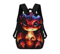 sinyumoney Cute Baby Dragon Art Mochila, Mochila Infantil, Mochila Escolar Para Estudiantes, Mochila Para Libros, Mochila Escolar Impresa En 3D Para Niños Y Niñas 17inch