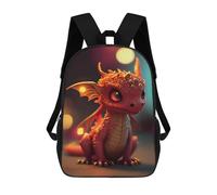 sinyumoney Cute Baby Dragon Figurine Mochila Escolar Para Niños Mochila Escolar Impresa En 3D Mochila Escolar De Moda Para Niños De Primaria Y Secundaria 17inch