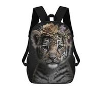 sinyumoney Cute Baby Fluffy Tiger Mochila Con Bolsillo Mochilas Impresas En 3D, Mochilas De Viaje, Mochilas Para Libros, Mochila Escolar Para Niños 17inch