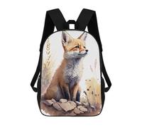sinyumoney Cute Baby Fox Painting Mochilas Infantiles Impresas En 3D De 17 Pulgadas. Mochila Escolar Informal Impresa En 3D Para Niños De Primaria Y Secundaria.