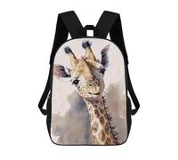 sinyumoney Cute Baby Giraffe Painting Mochila, Mochila Escolar Impresa En 3D, Bolsa Para El Almuerzo Escolar, Mochila De Viaje, Mochila Para Amigos, Mochila Escolar Para Niñas Y Niños 17inch