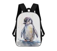 sinyumoney Cute Baby Penguin Painting Mochila Escolar Impermeable Para Ordenador, Ideal Para El Campus, Actividades Al Aire Libre, Viajes Y Deportes 17inch