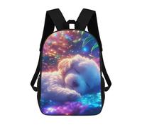 sinyumoney Cute Baby Poodle Sleeping Mochila Escolar Ligera Para Aeropuerto Y Estudiantes Universitarios: Perfecta Para Viajes, Trabajo Y Uso Diario 17inch
