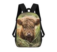 sinyumoney Cute Baby Scottish Cow Mochila Escolar De Moda Para Estudiantes, Adecuada Para Niños Y Niñas, Mochila Informal Para Viajes Al Aire Libre, Esencial Para El Día A Día 17inch