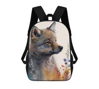 sinyumoney Cute Baby Wolf Painting Mochila Infantil De 17 Pulgadas, Mochila Escolar Con Estampado 3D De Dibujos Animados Para Niños Y Adolescentes.