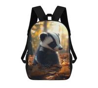 sinyumoney Cute Badger in Autumn Mochila De Peluche Con Dibujos Animados, Mochila 3D Para Niños, Bolsa Escolar, Idea De Regalo De Cumpleaños Para Niños Y Niñas 17inch