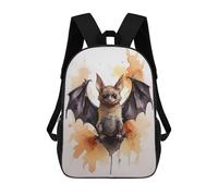 sinyumoney Cute Bat Watercolor Art Mochilas Para Niños Y Estudiantes, Mochilas Escolares Impresas En 3D, Mochilas Para Estudiantes De Primaria Y Secundaria, Mochilas Para Niños Y Niñas 17inch