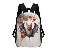 sinyumoney Cute Bat Watercolor Mochila Infantil Escolar Para Niños Con Estampado 3D De Dibujos Animados, Mochila Escolar Para Estudiantes, Mochila Para Portátil Para Niños Y Niñas 17inch