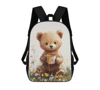 sinyumoney Cute Bear with Honey Mochila Escolar Infantil Impresa En 3D Para Niños, Mochila De Viaje De Alta Capacidad, Bolsas Para Libros, Mochila Escolar Infantil 17inch
