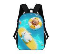 sinyumoney Cute Bears Swimming Pool Mochilas Para Niños Mochila Escolar Mochila Escolar Impresa En 3D Para Niños Estudiantes De Primaria Y Secundaria 17inch