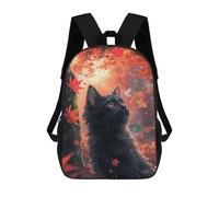 sinyumoney Cute Black Cat Mochila Escolar Secundaria Informal Para Viajes, Bolsos Escolares Para Adolescentes, Chicas, Chicos, Mujeres Y Hombres 17inch