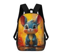 sinyumoney Cute Blue Bunny Painting Mochilas Impresas En 3D Para Niños, Mochila Escolar, Mochila De Moda Para Niños De Primaria Y Secundaria 17inch