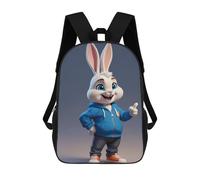 sinyumoney Cute Bunny Mochila Escolar Impresa En 3D Para Niños, Mochila Escolar, Mochilas De Viaje, Bolso Informal De Moda Para Niños Y Estudiantes 17inch
